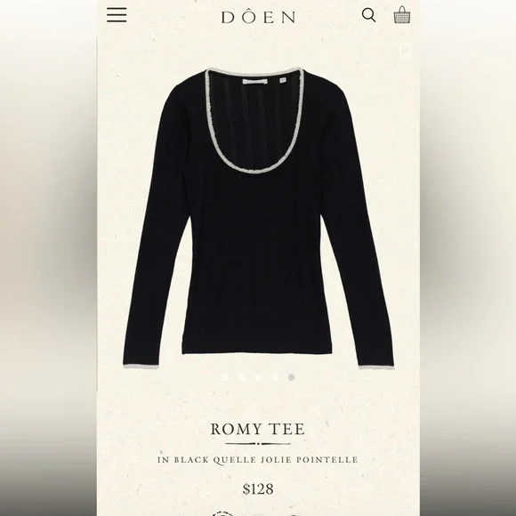 Doen ROMY TEE IN BLACK QUELLE JOLIE POINTELLE
100% organic cotton - Picture 3 of 5